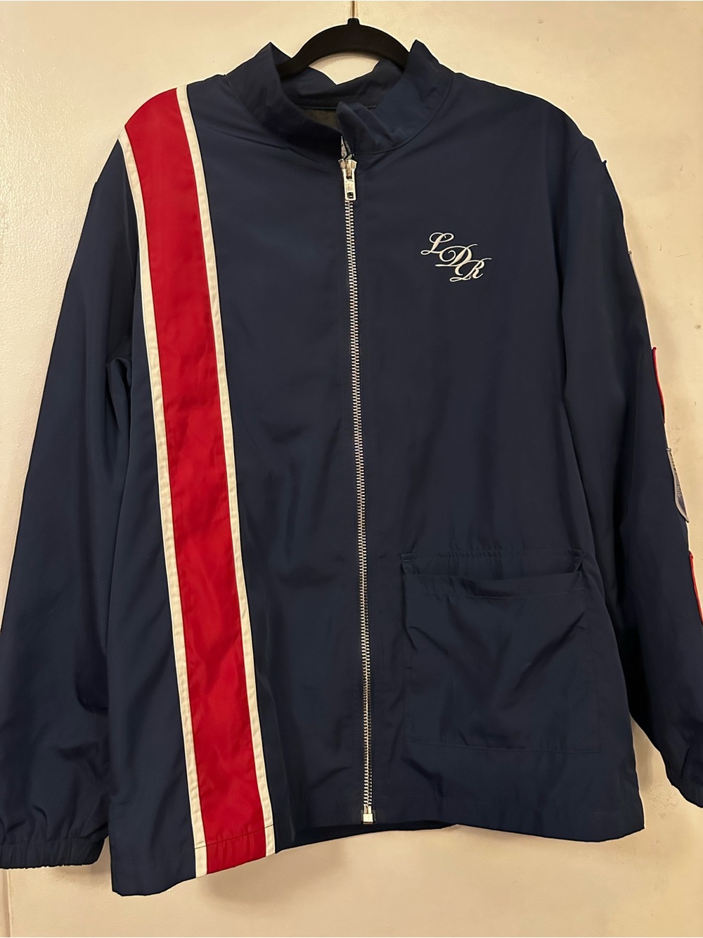 LDR Navy Red Stripe Lightweight Track Jacket